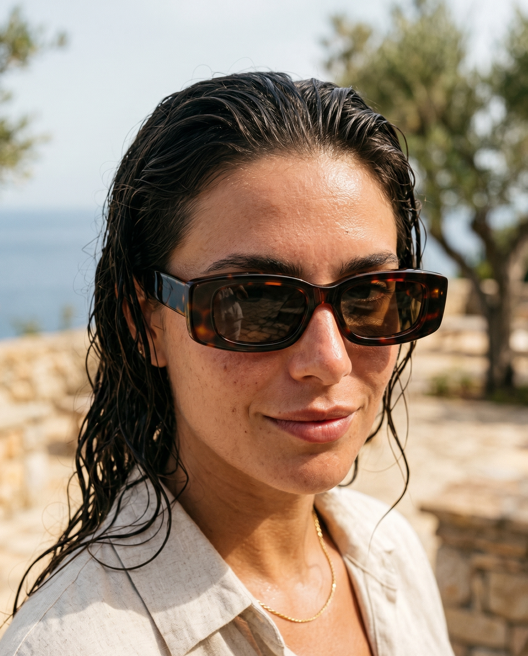 Óculos nina bossa – Armação Acetato Italiano Marrom, Vista Frontal